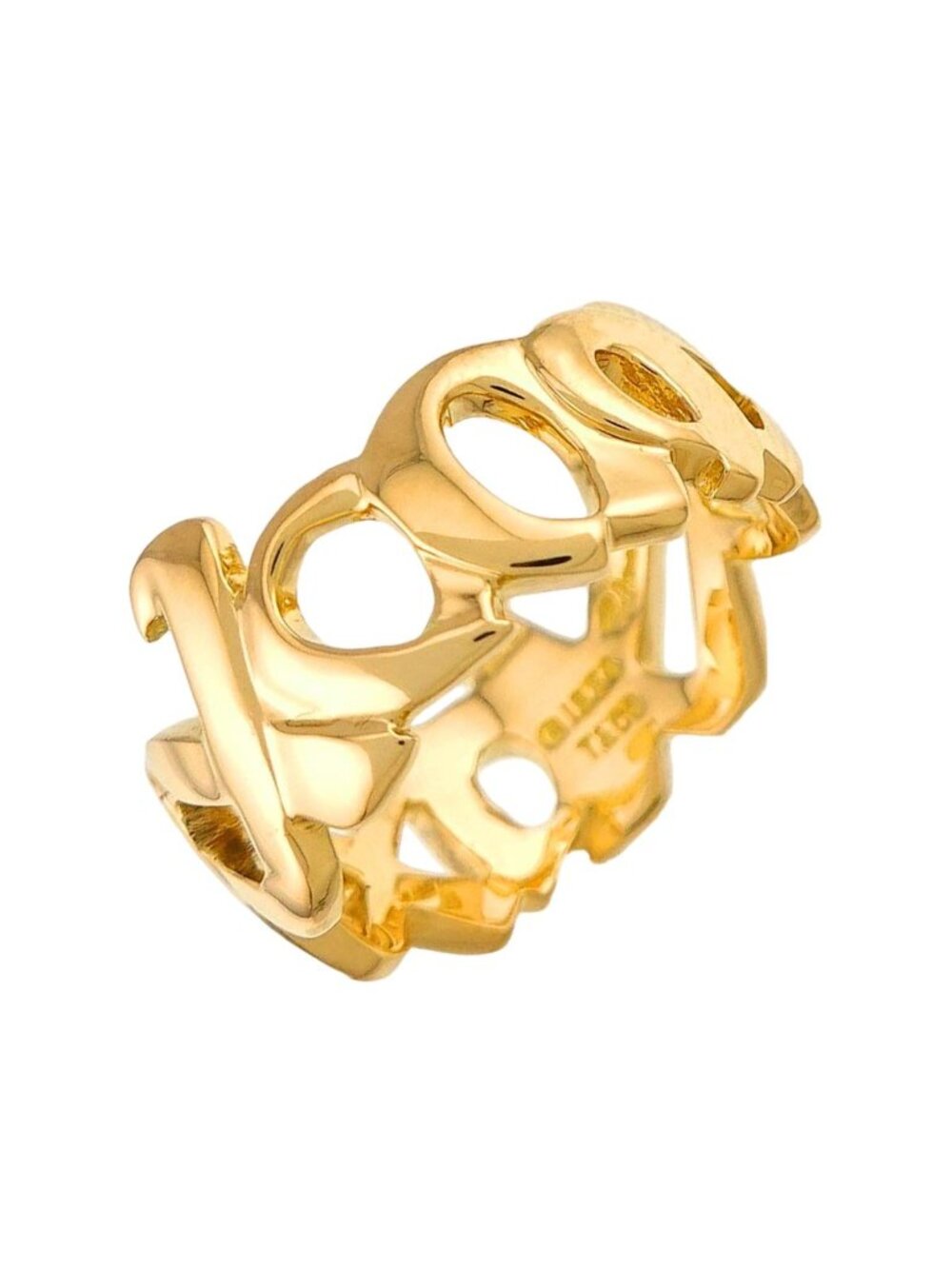 Tiffany & Co Love & Kiss Ring 18k Yellow Gold